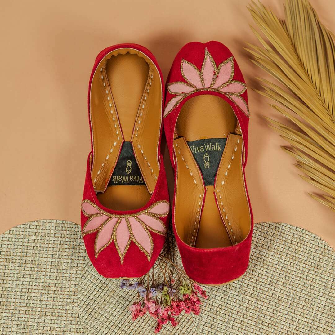 Rosé Symphony Vivawalk khussa shoes online