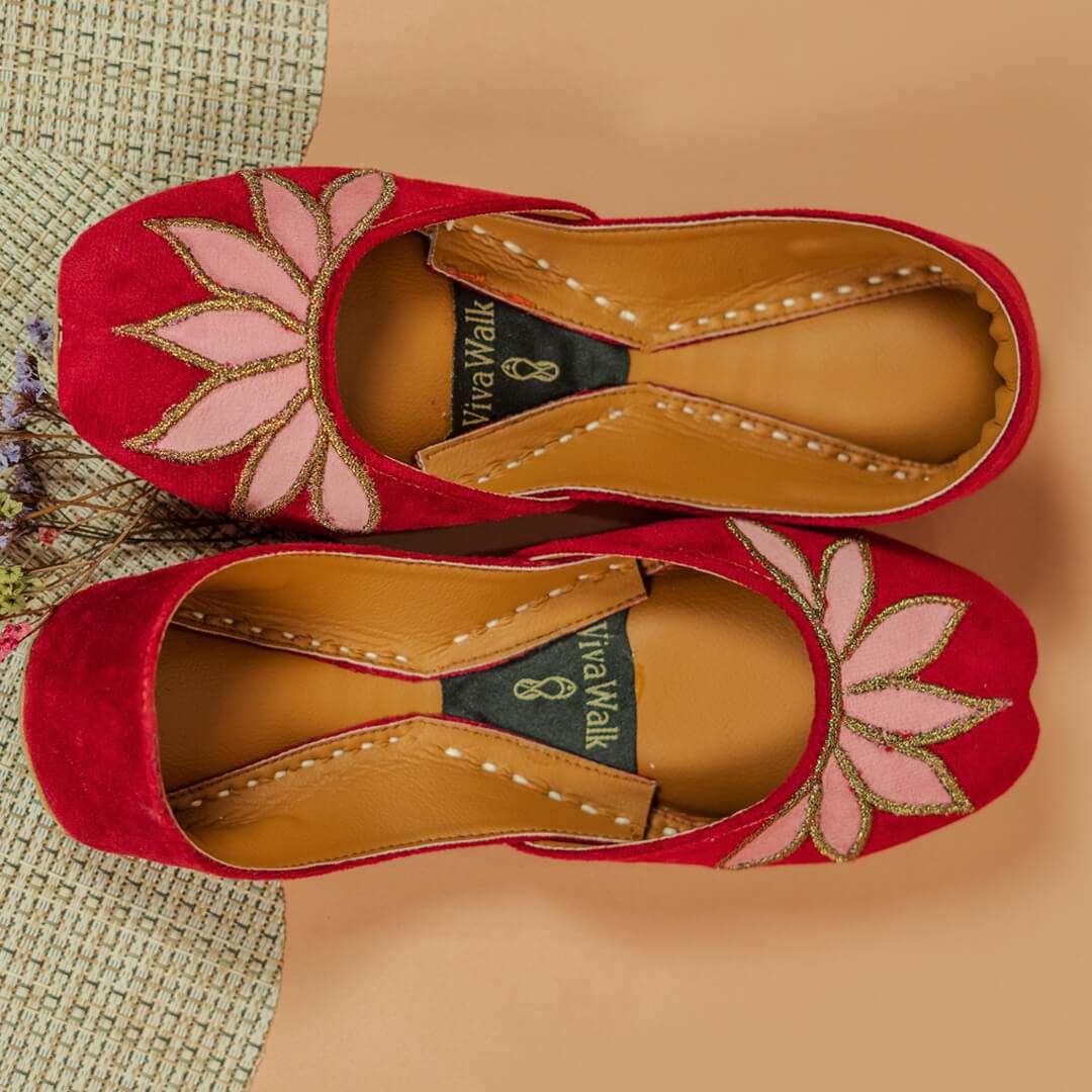 Rosé Symphony Vivawalk khussa shoes online