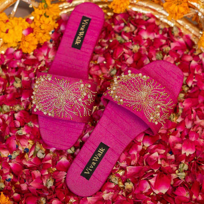 Aroos-e-Shaan Vivawalk flats chappals