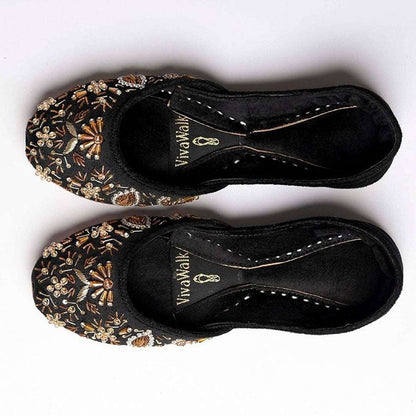 Midnight Elegance Vivawalk khussa shoes online