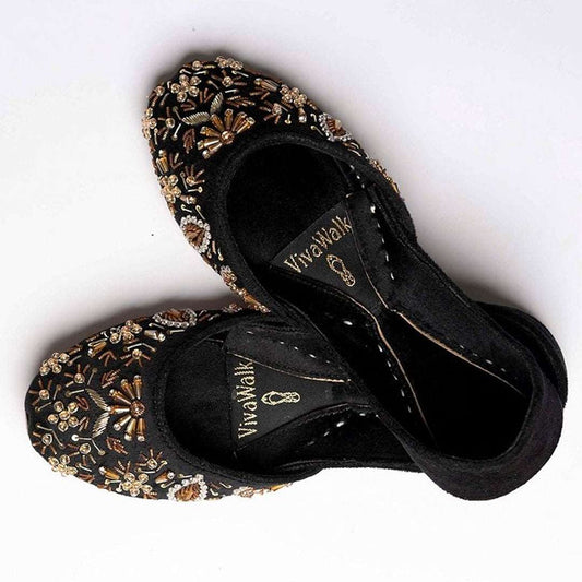 Midnight Elegance Vivawalk khussa shoes online